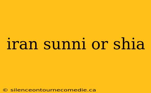 iran sunni or shia