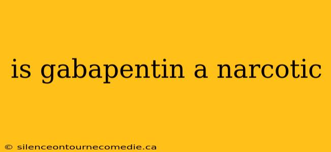 is gabapentin a narcotic