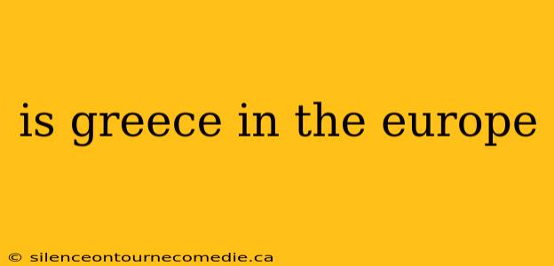 is greece in the europe