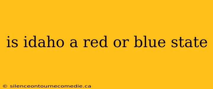 is idaho a red or blue state