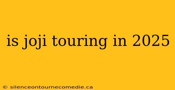 is joji touring in 2025