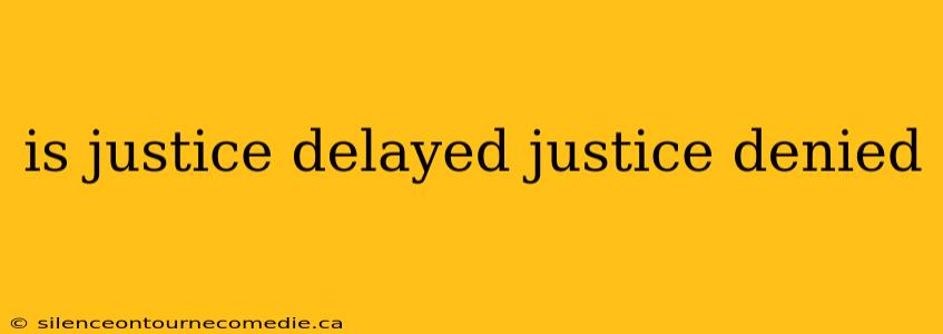 is justice delayed justice denied
