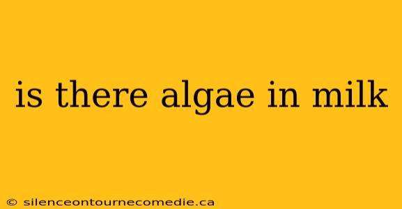 is there algae in milk