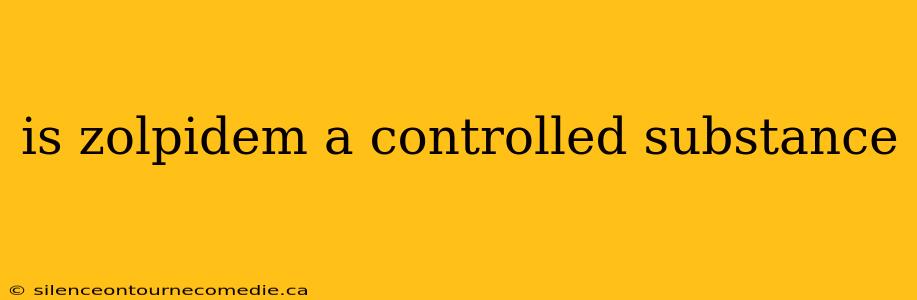 is zolpidem a controlled substance