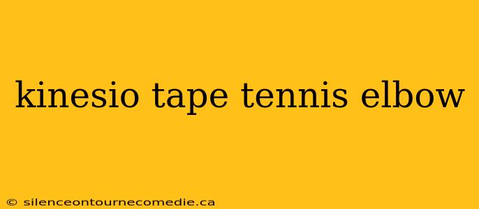 kinesio tape tennis elbow