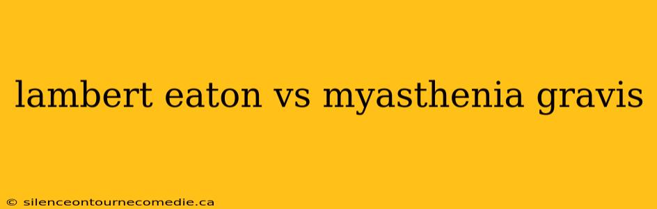 lambert eaton vs myasthenia gravis