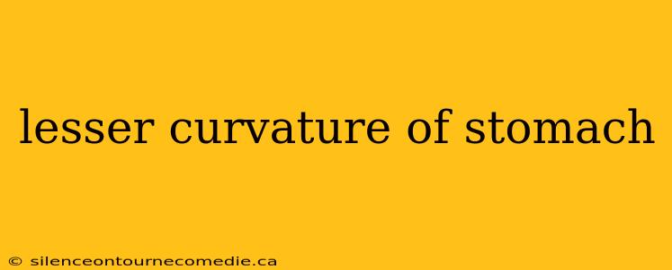 lesser curvature of stomach