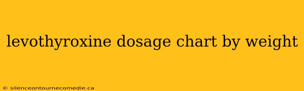 levothyroxine dosage chart by weight