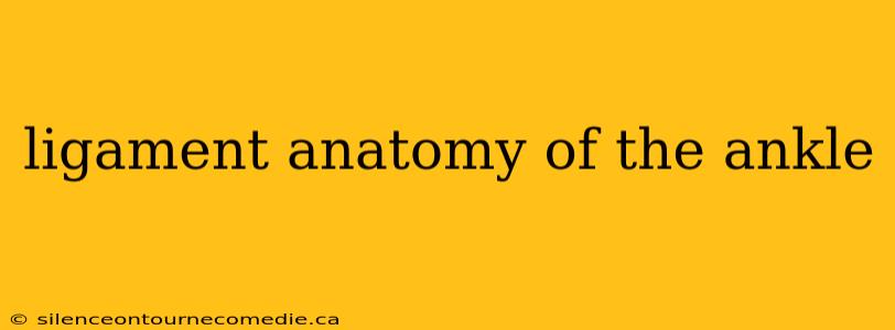 ligament anatomy of the ankle