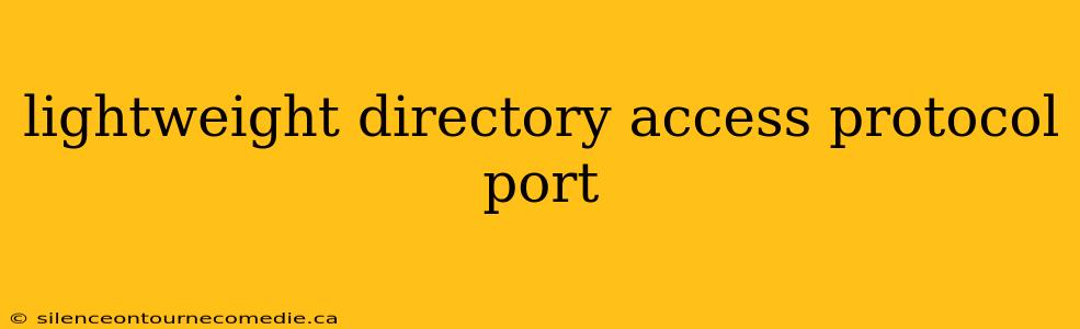 lightweight directory access protocol port
