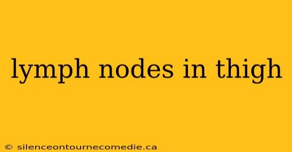 lymph nodes in thigh