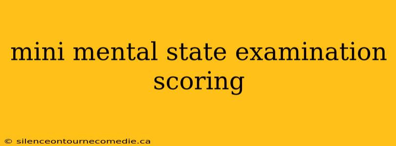 mini mental state examination scoring