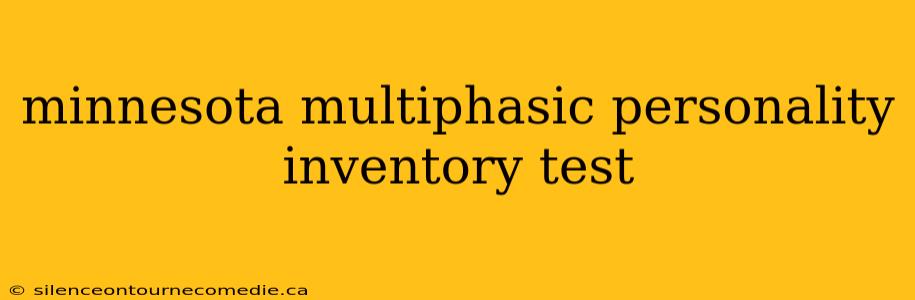 minnesota multiphasic personality inventory test
