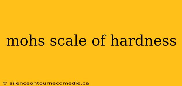 mohs scale of hardness