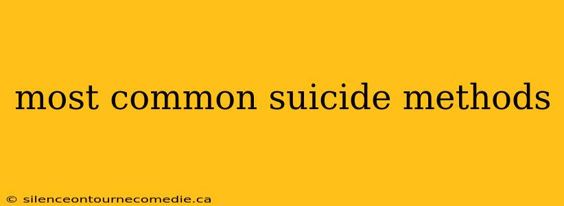 most common suicide methods