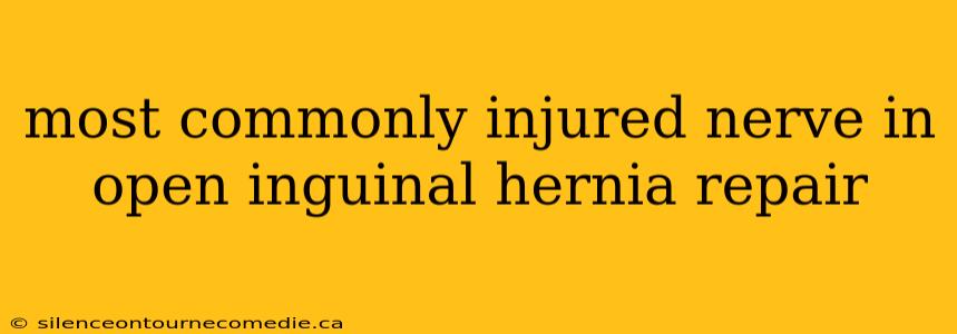 most commonly injured nerve in open inguinal hernia repair
