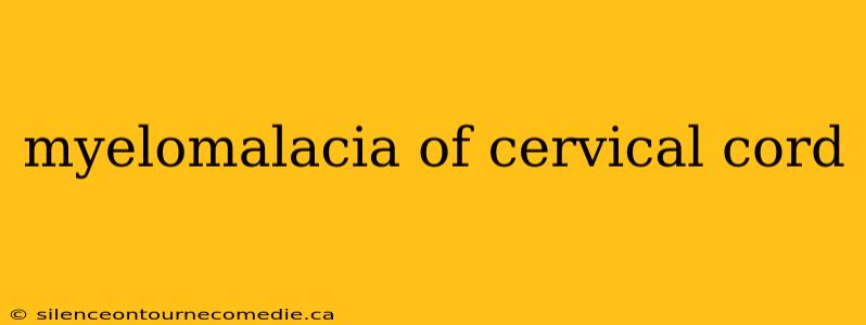myelomalacia of cervical cord