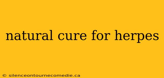 natural cure for herpes