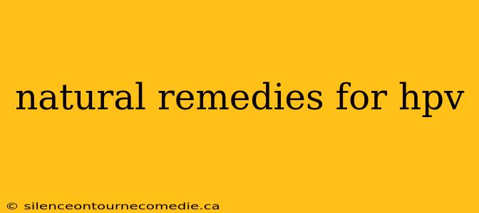 natural remedies for hpv