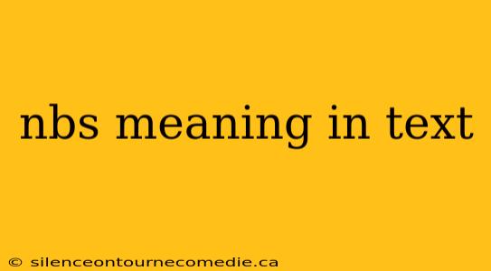 nbs meaning in text