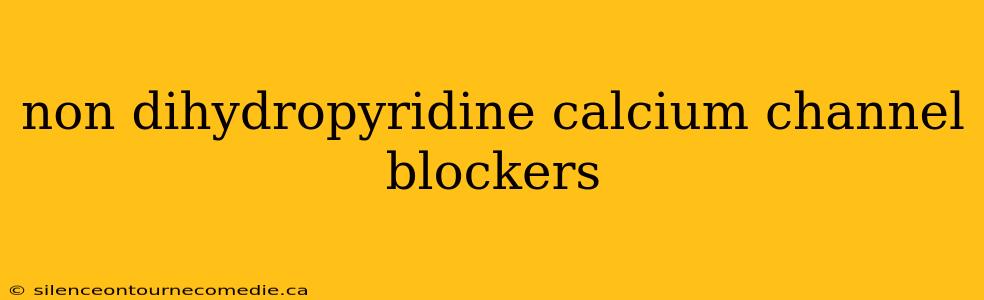 non dihydropyridine calcium channel blockers