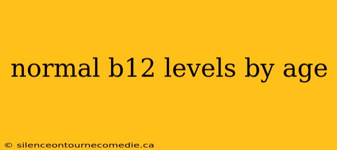 normal b12 levels by age