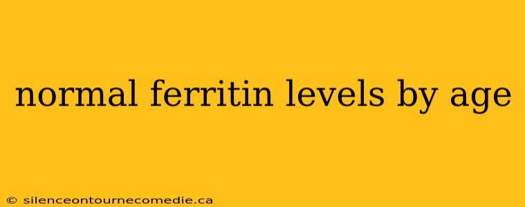 normal ferritin levels by age