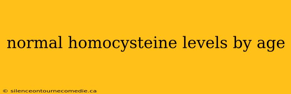 normal homocysteine levels by age