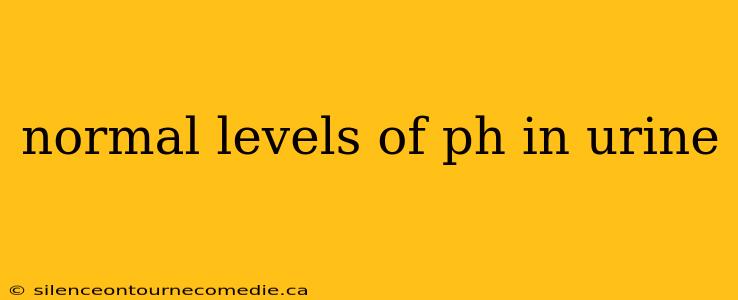 normal levels of ph in urine