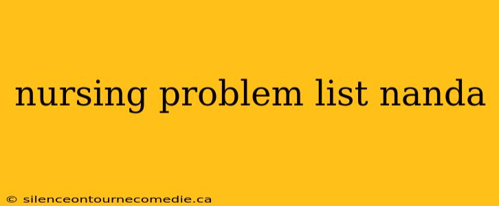 nursing problem list nanda