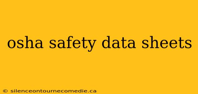osha safety data sheets