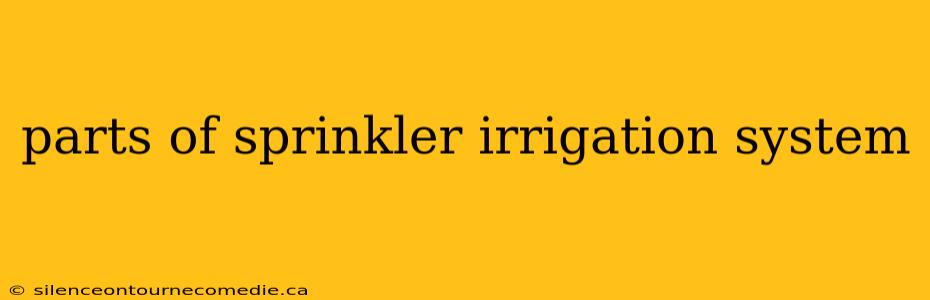 parts of sprinkler irrigation system