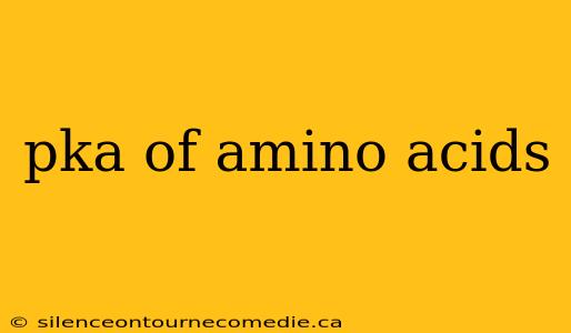 pka of amino acids