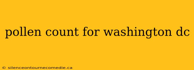 pollen count for washington dc