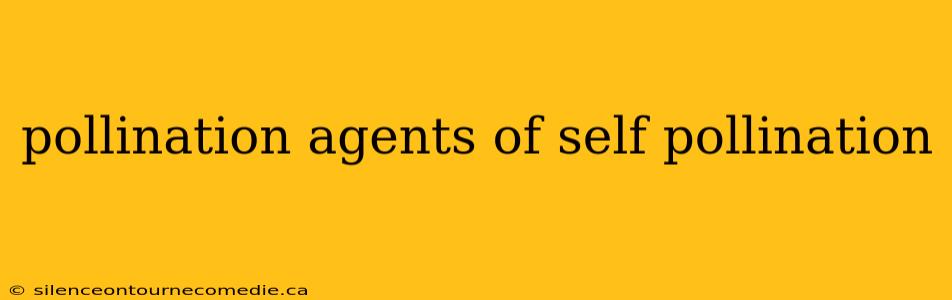pollination agents of self pollination