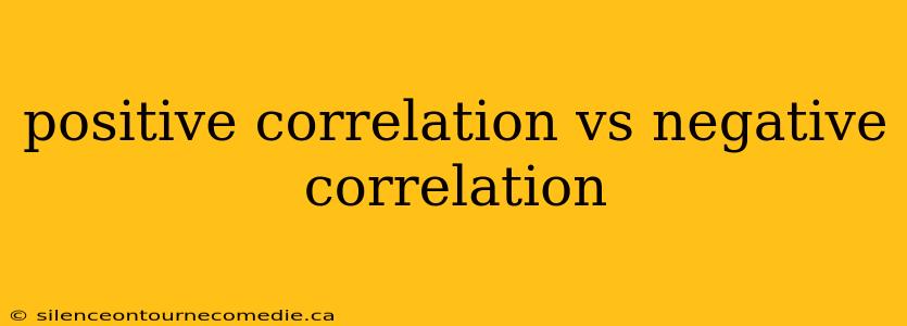 positive correlation vs negative correlation