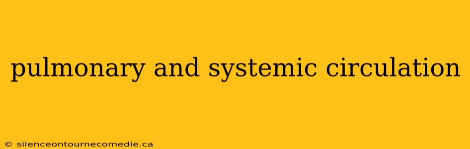 pulmonary and systemic circulation