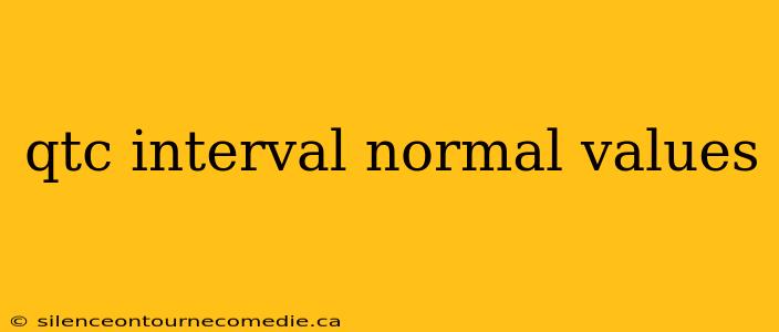 qtc interval normal values