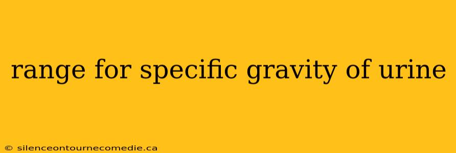 range for specific gravity of urine