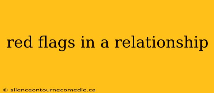 red flags in a relationship