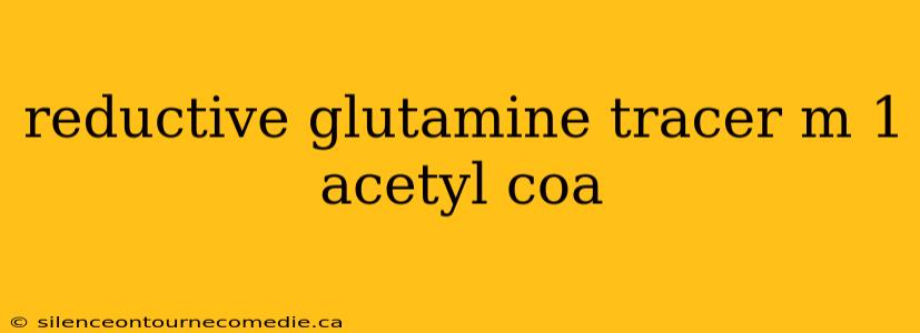 reductive glutamine tracer m 1 acetyl coa