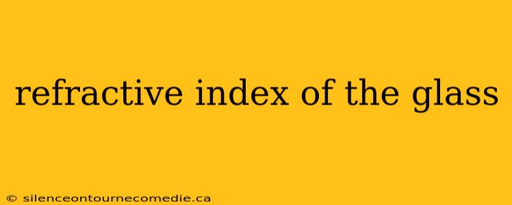 refractive index of the glass
