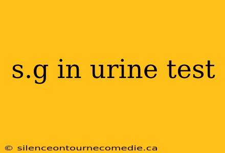 s.g in urine test