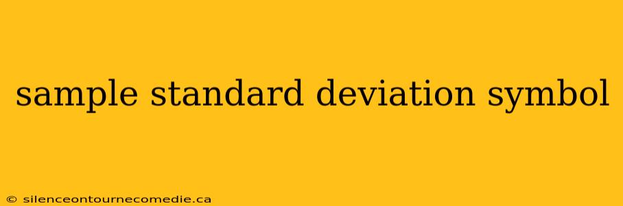 sample standard deviation symbol