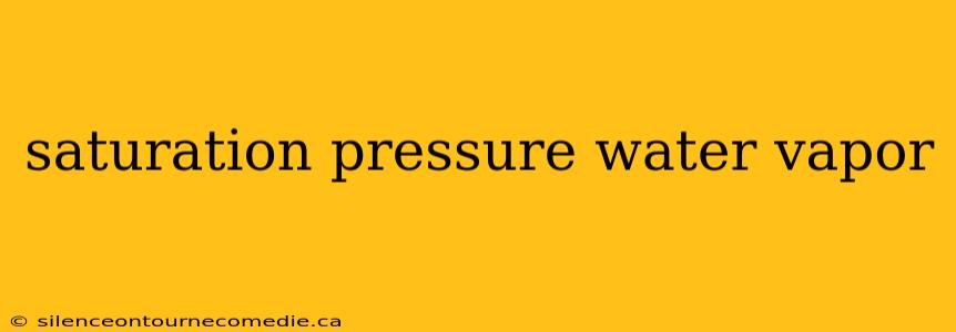 saturation pressure water vapor