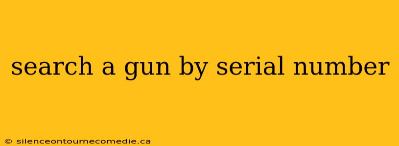 search a gun by serial number
