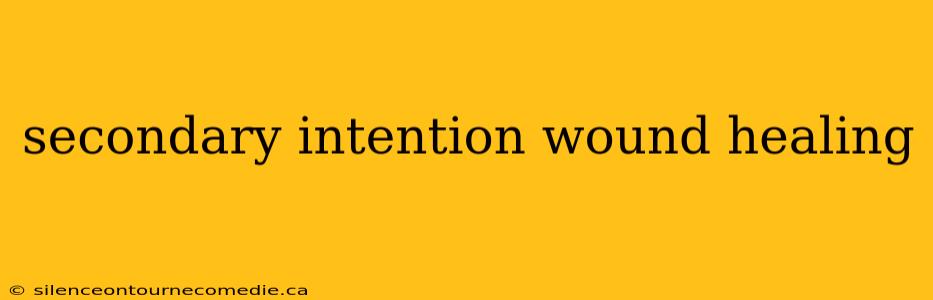 secondary intention wound healing