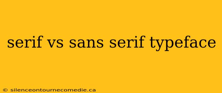 serif vs sans serif typeface