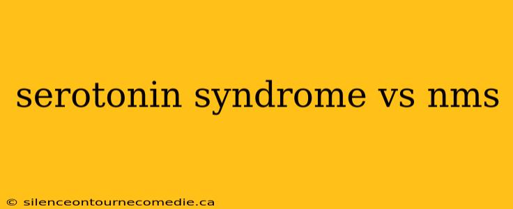 serotonin syndrome vs nms