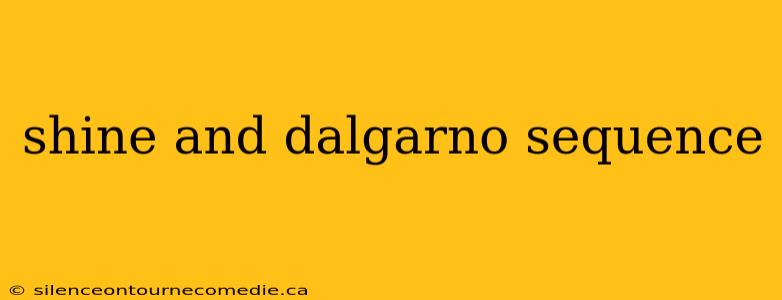 shine and dalgarno sequence